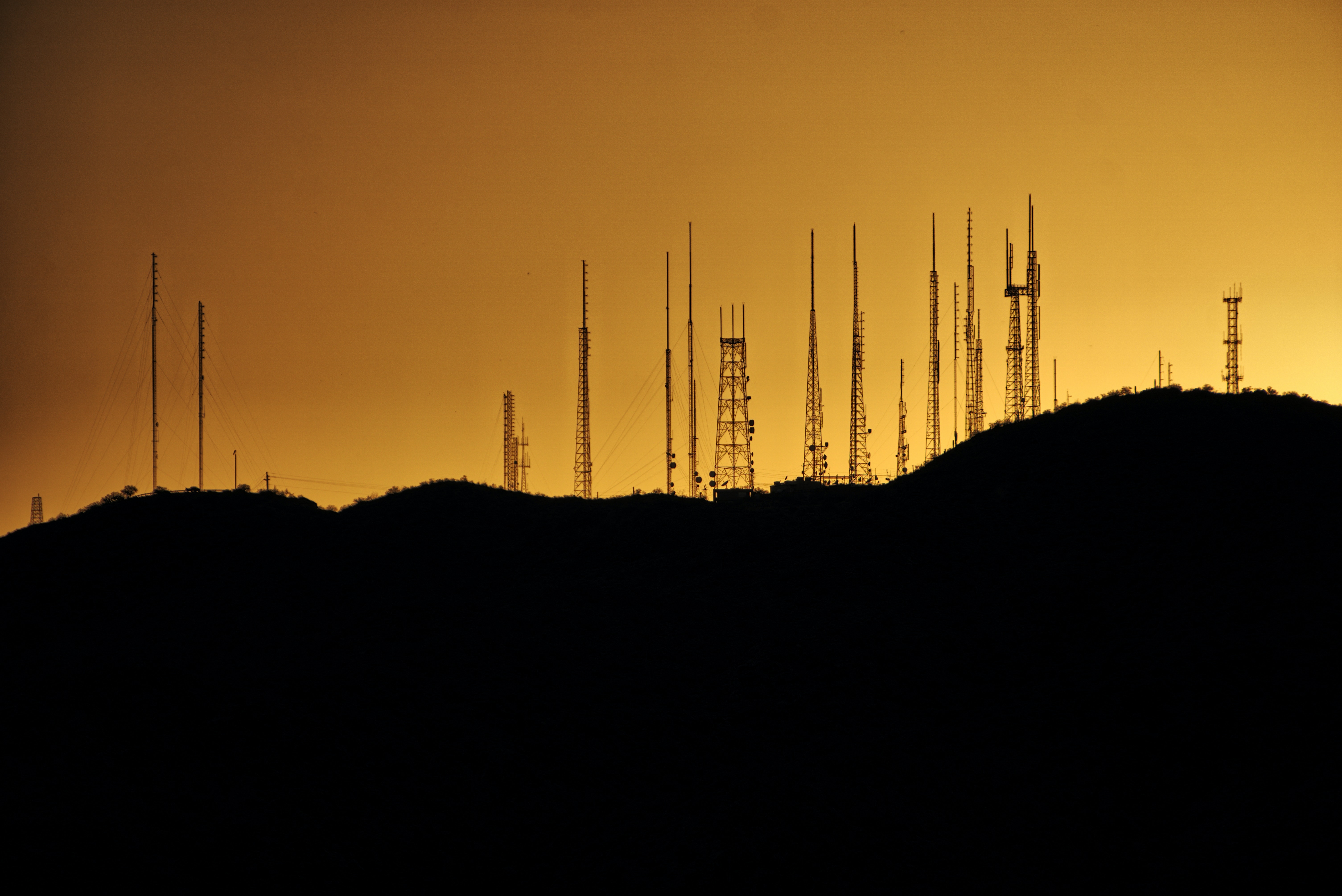 antenna on a mountain in Phoenix, Arizona